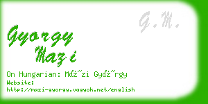 gyorgy mazi business card